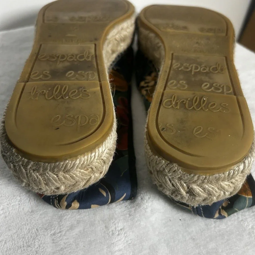 Gaimo Womens Espadrilles Shoes Vibrant Blue Multicolored Floral Size EU 40/ 9.5